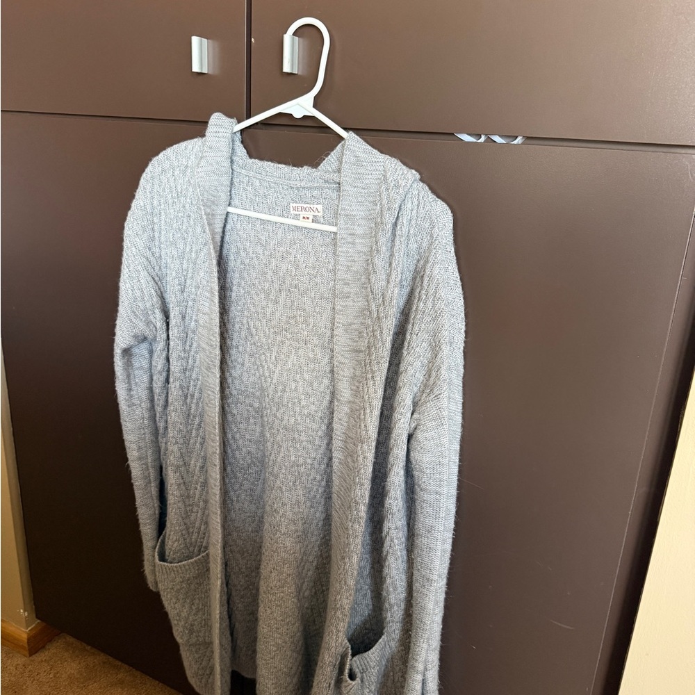 Merona Light Gray Women's Cardigan Sweater